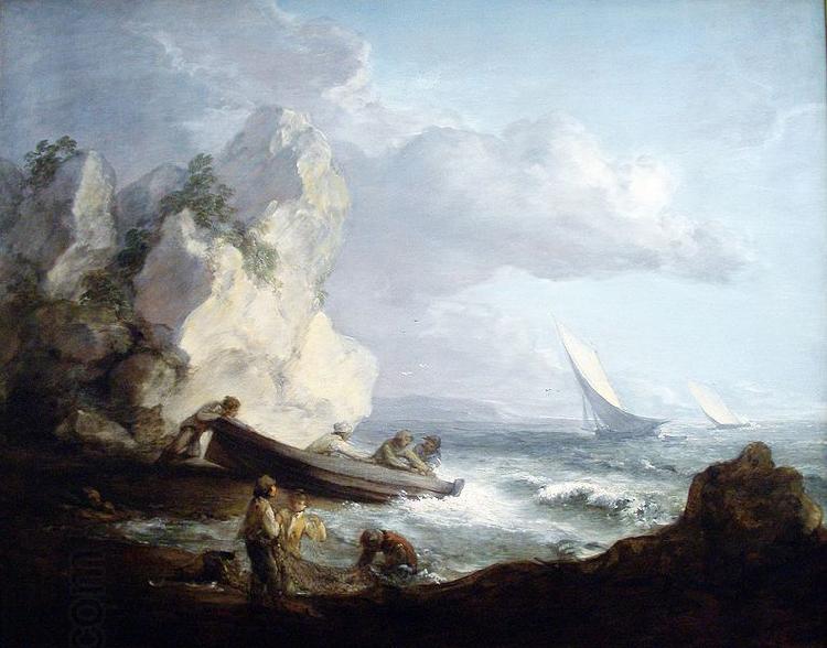 Thomas Gainsborough Seashore with Fishermen oil painting picture